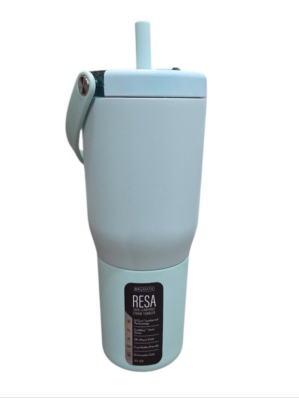NWT BrüMate Resa 35 oz Leakproof Straw Tumbler Light Blue